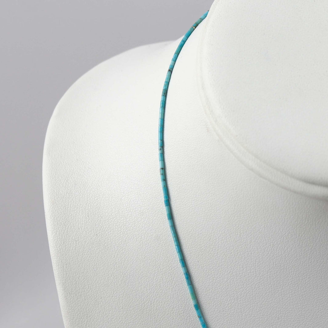 Turquoise Heishi Necklace by Joe Jr. and Valerie Calabaza - Garland's