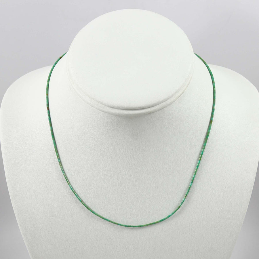 Turquoise Heishi Necklace by Joe Jr. and Valerie Calabaza - Garland's