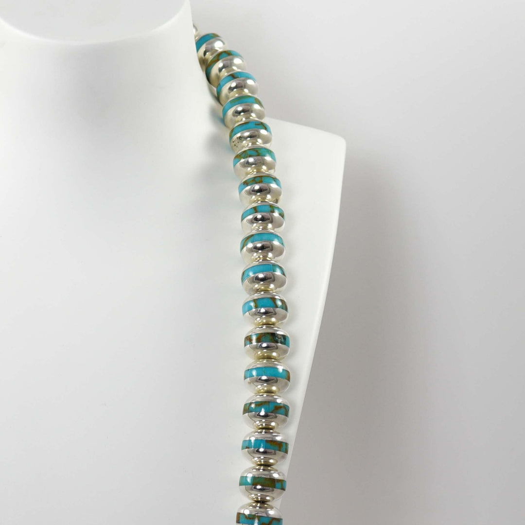 Turquoise Inlay Bead Necklace