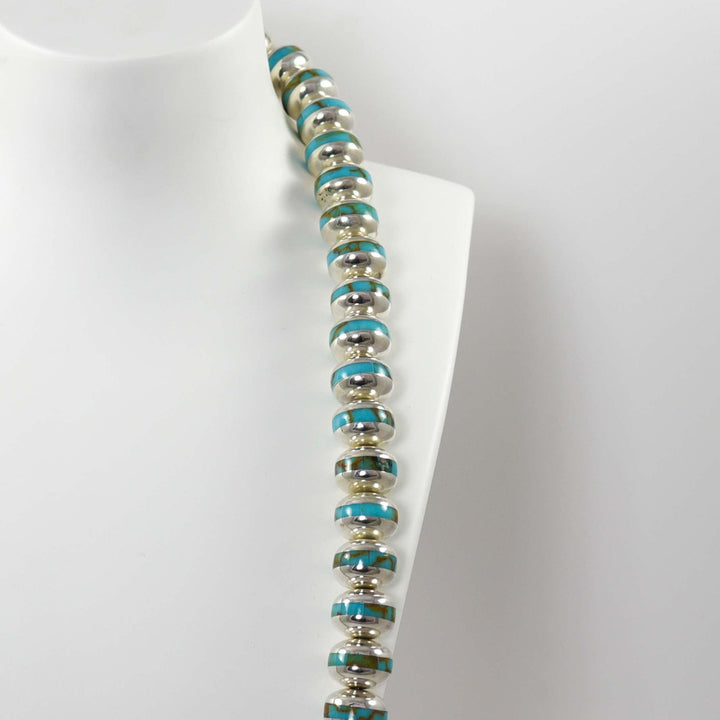 Turquoise Inlay Bead Necklace by Federico - Garland's
