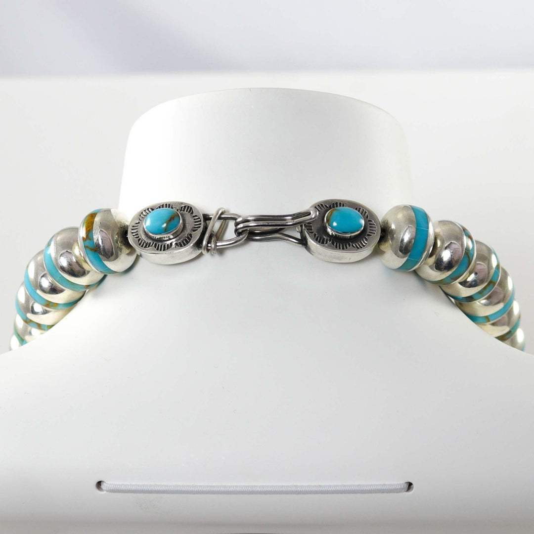 Turquoise Inlay Bead Necklace by Federico - Garland's