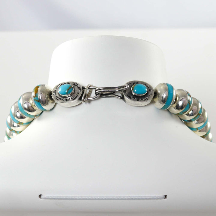 Turquoise Inlay Bead Necklace by Federico - Garland's