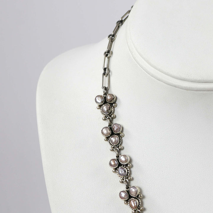 Pearl Squash Blossom Necklace