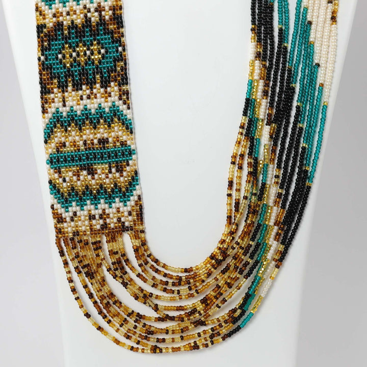 Beaded Necklace and Earring Set by Rena Charles - Garland's