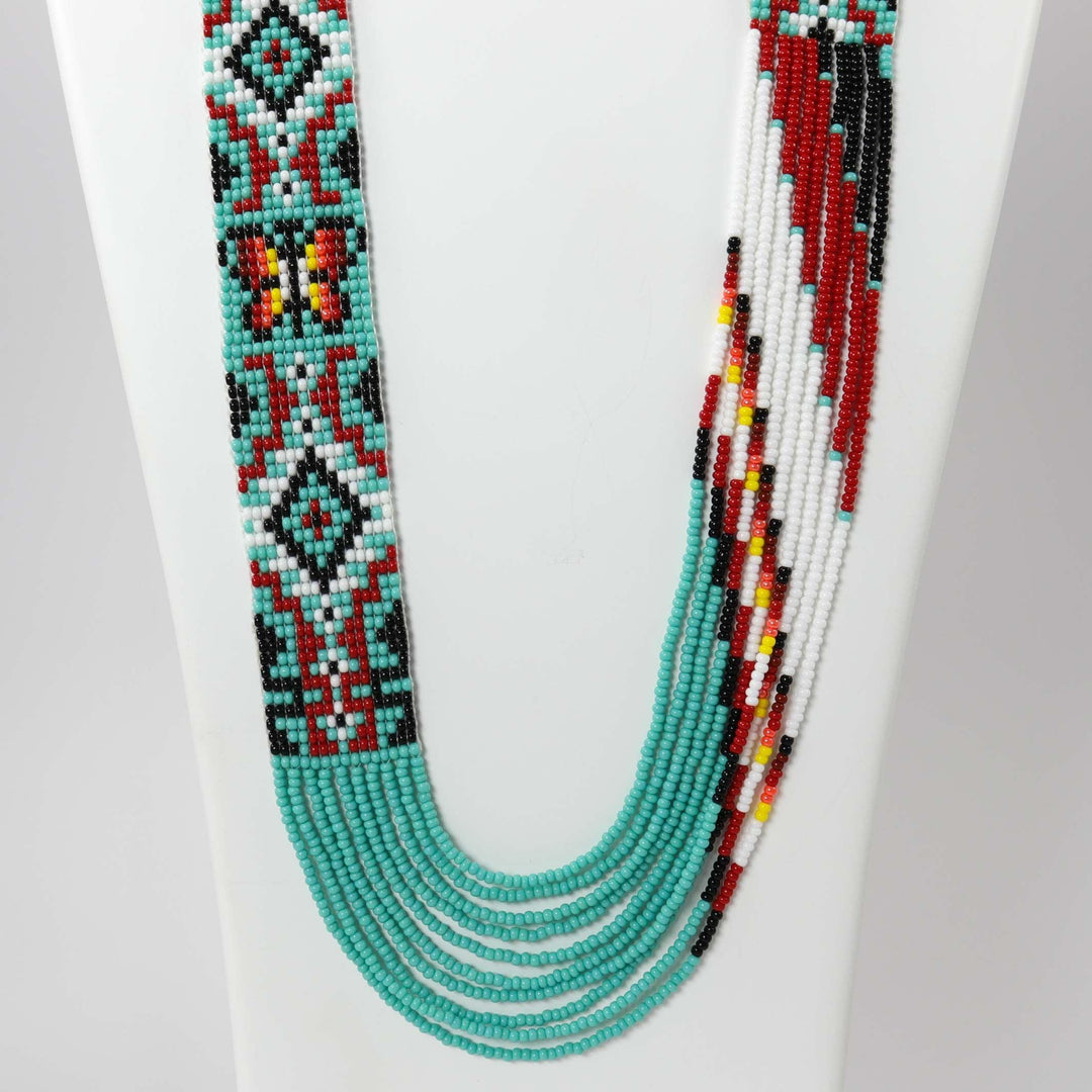 Beaded Necklace and Earring Set