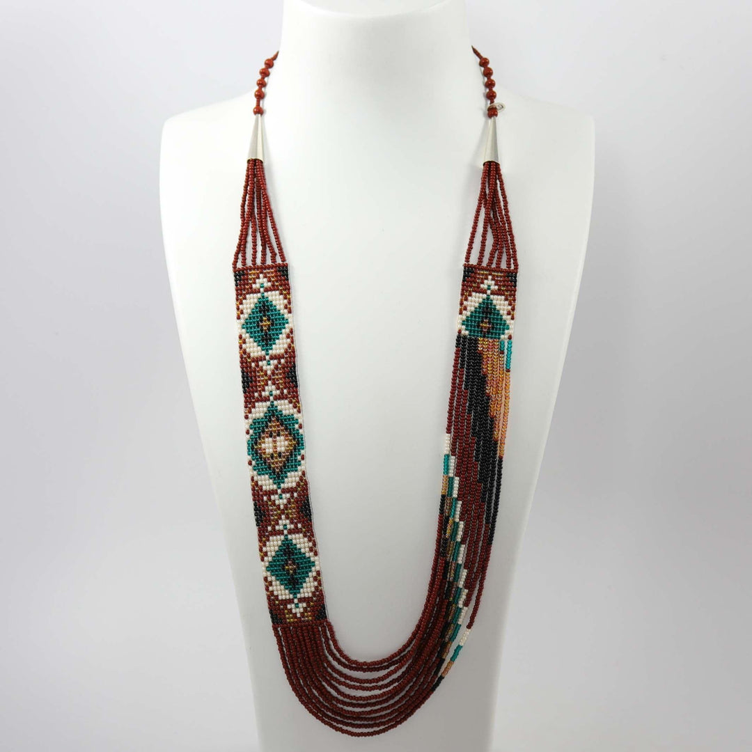 Beaded Necklace and Earring Set
