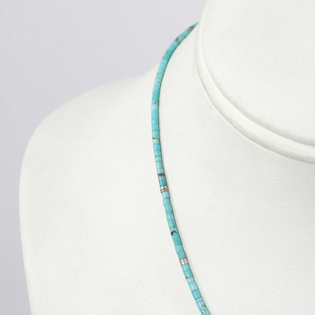 Kingman Turquoise Heishi Necklace