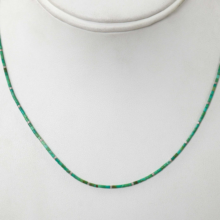Kingman Turquoise Heishi Necklace