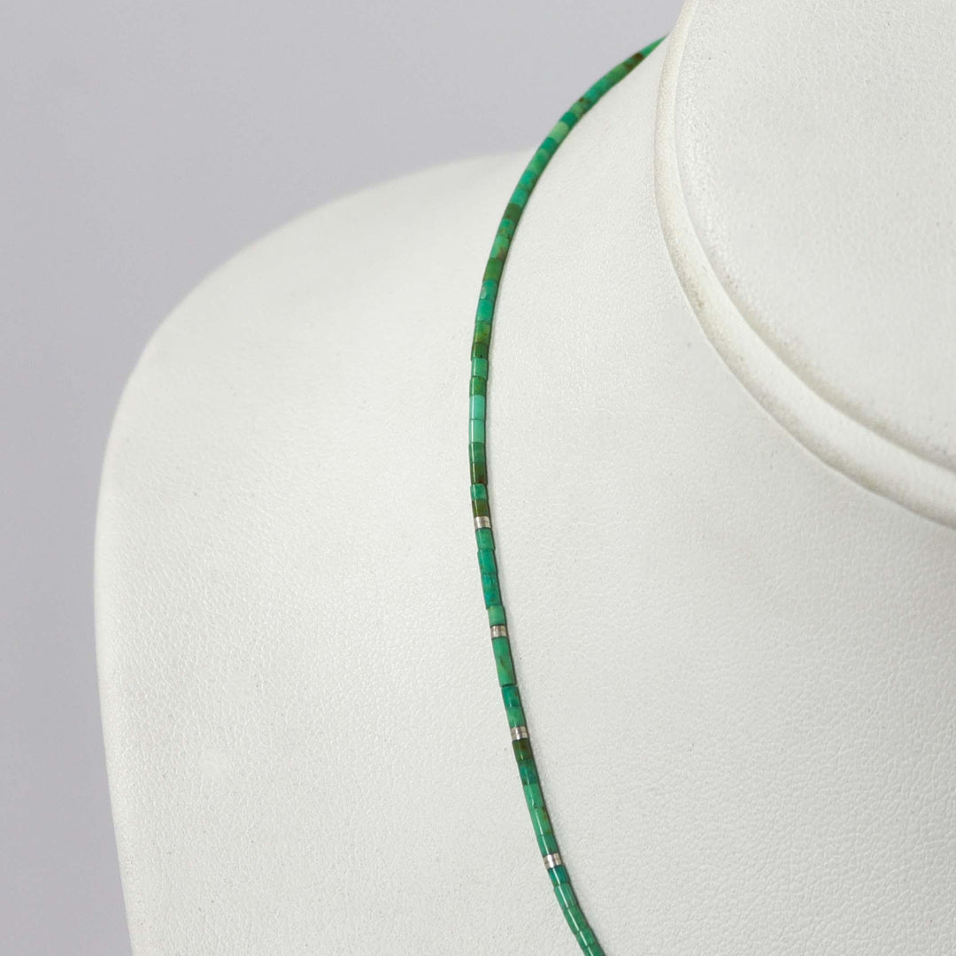 Kingman Turquoise Heishi Necklace