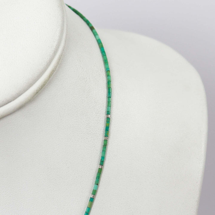 Kingman Turquoise Heishi Necklace