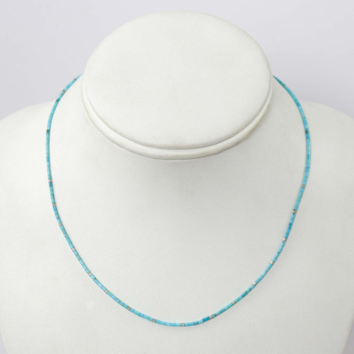 Kingman Turquoise Heishi Necklace
