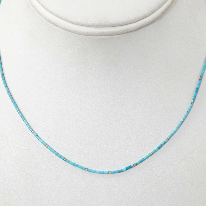 Kingman Turquoise Heishi Necklace