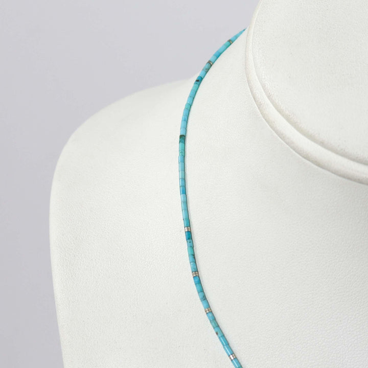 Kingman Turquoise Heishi Necklace
