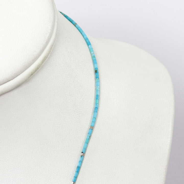 Kingman Turquoise Heishi Necklace