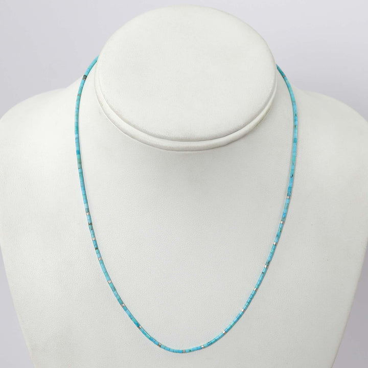 Kingman Turquoise Heishi Necklace