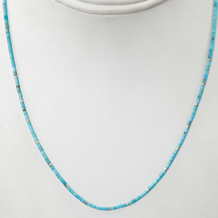 Kingman Turquoise Heishi Necklace