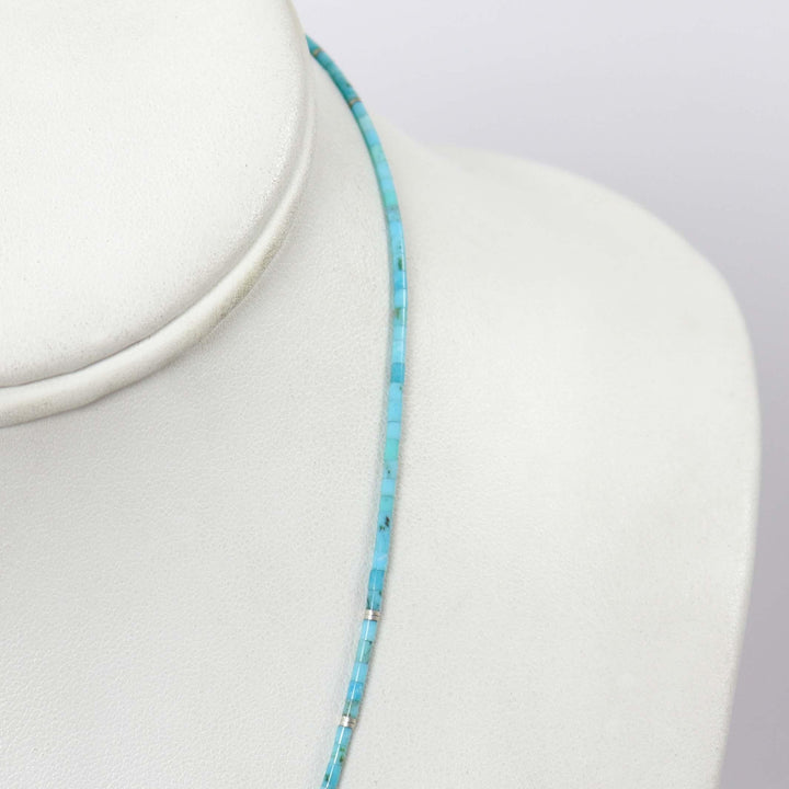 Kingman Turquoise Heishi Necklace