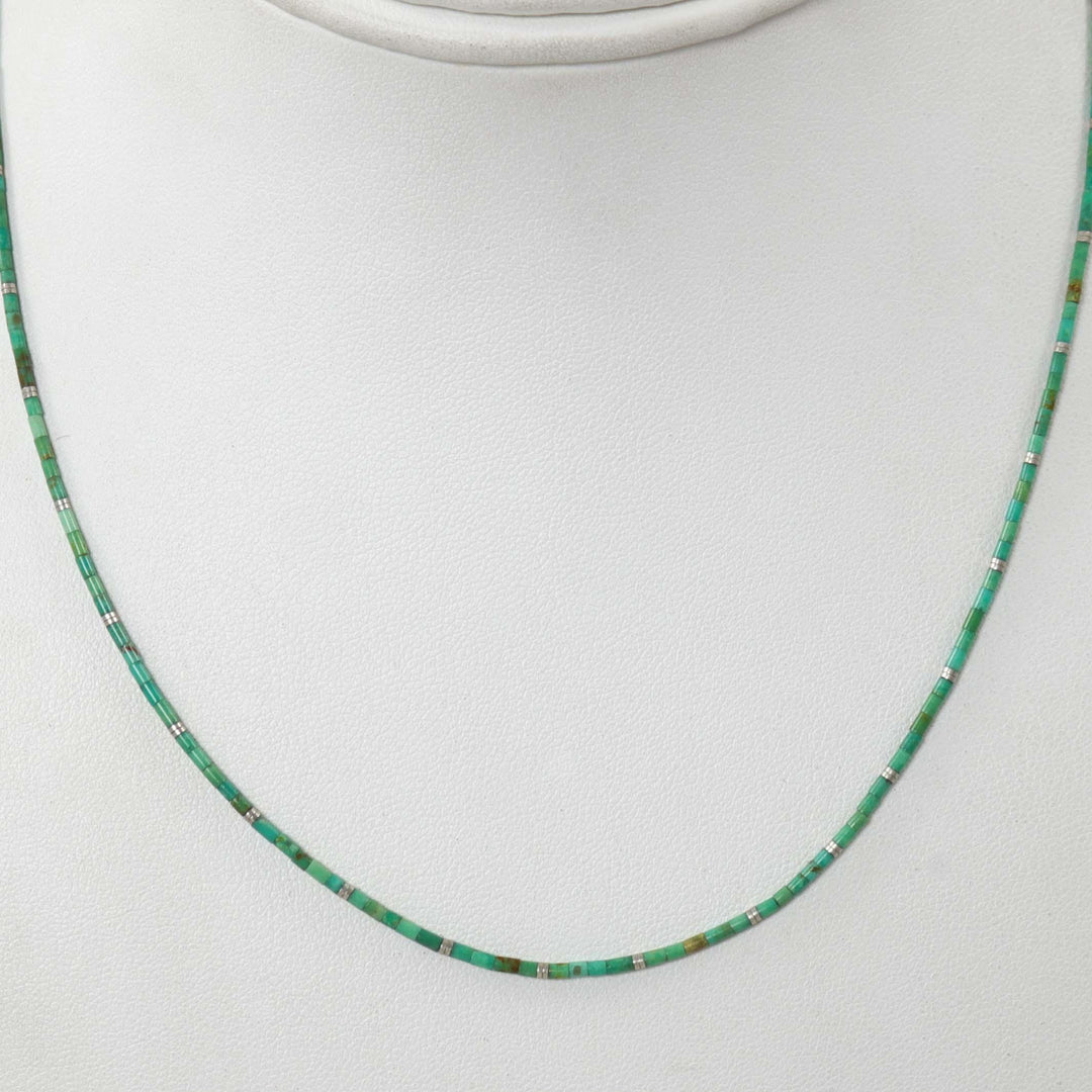 Kingman Turquoise Heishi Necklace