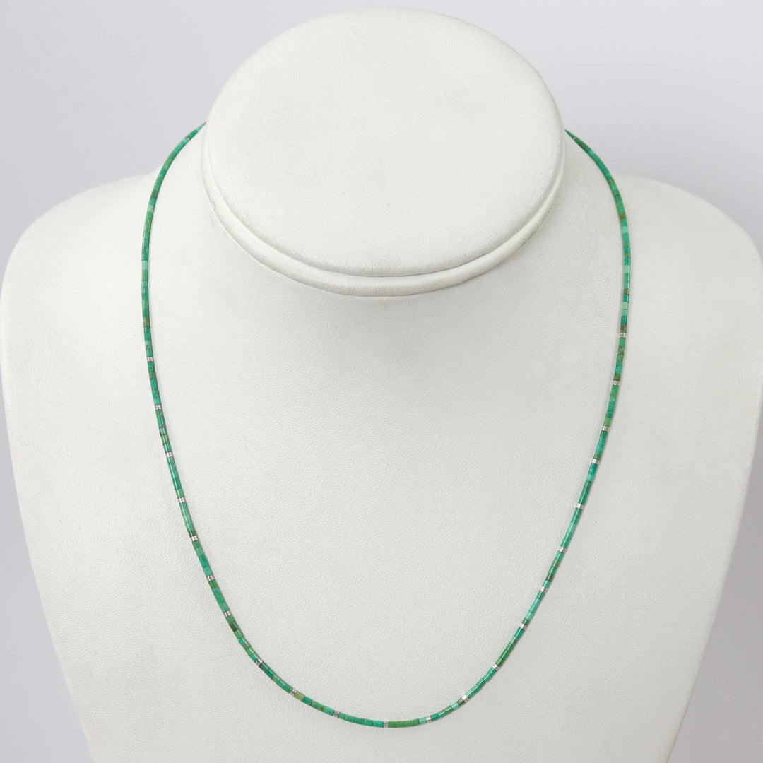 Kingman Turquoise Heishi Necklace