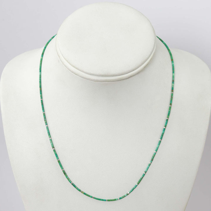Kingman Turquoise Heishi Necklace