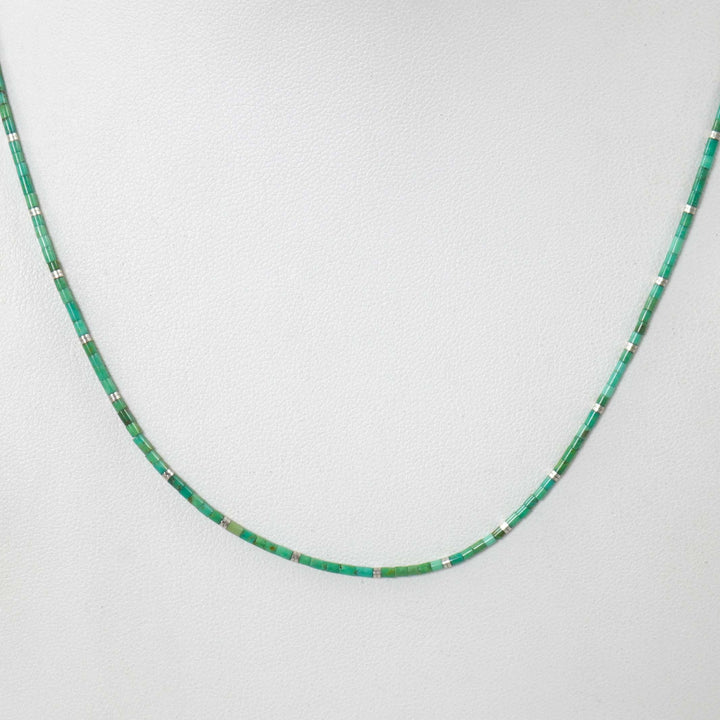 Kingman Turquoise Heishi Necklace