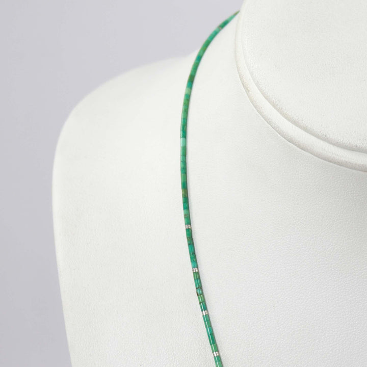 Kingman Turquoise Heishi Necklace