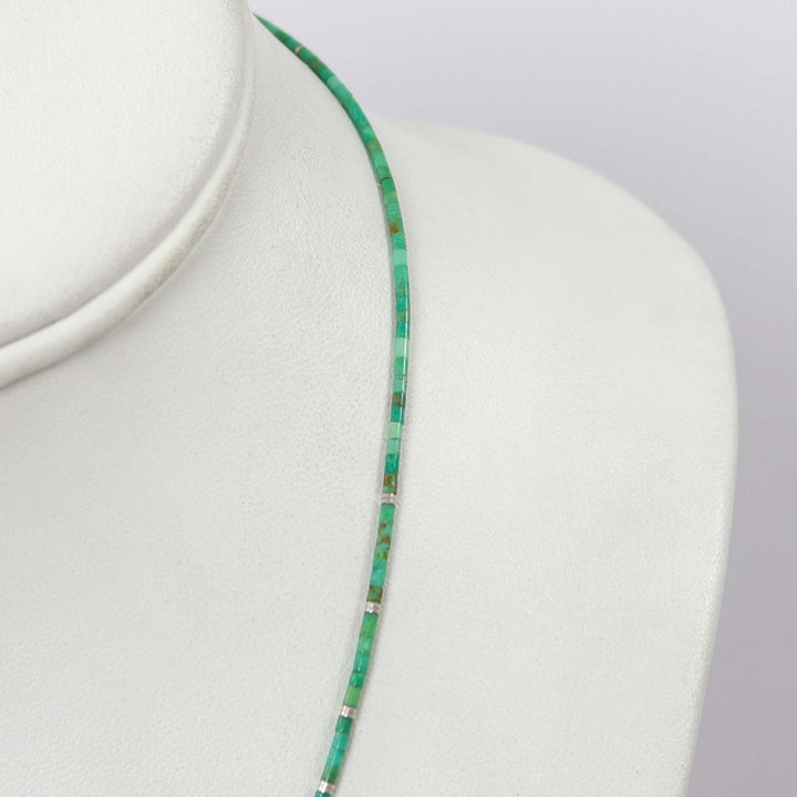 Kingman Turquoise Heishi Necklace
