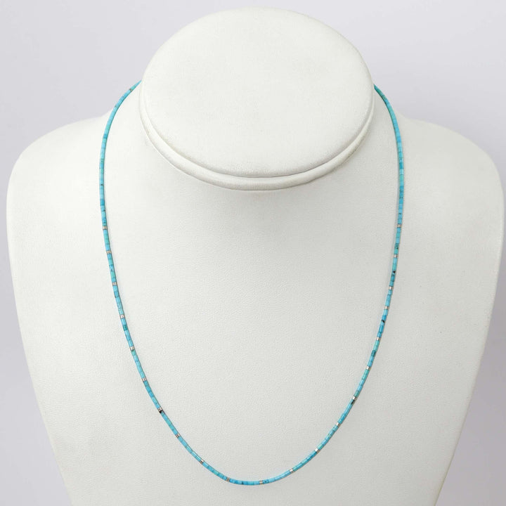 Kingman Turquoise Heishi Necklace