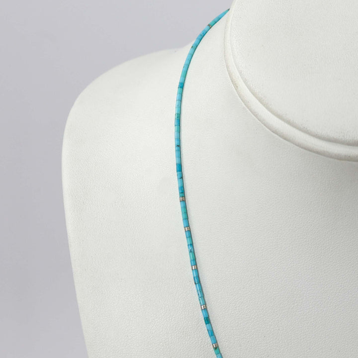 Kingman Turquoise Heishi Necklace