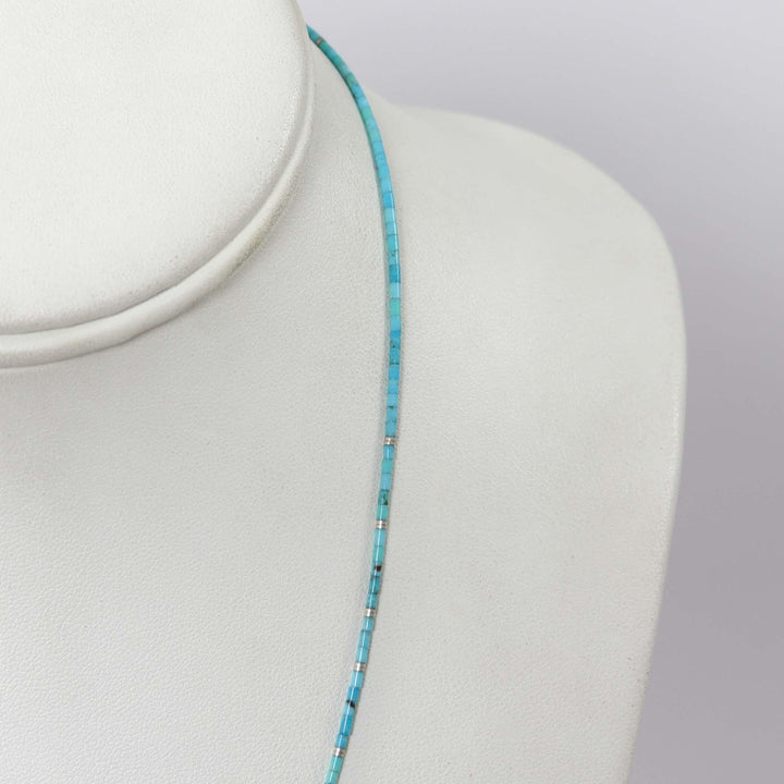 Kingman Turquoise Heishi Necklace