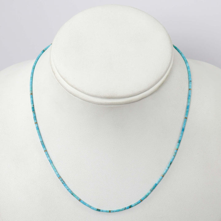 Kingman Turquoise Heishi Necklace