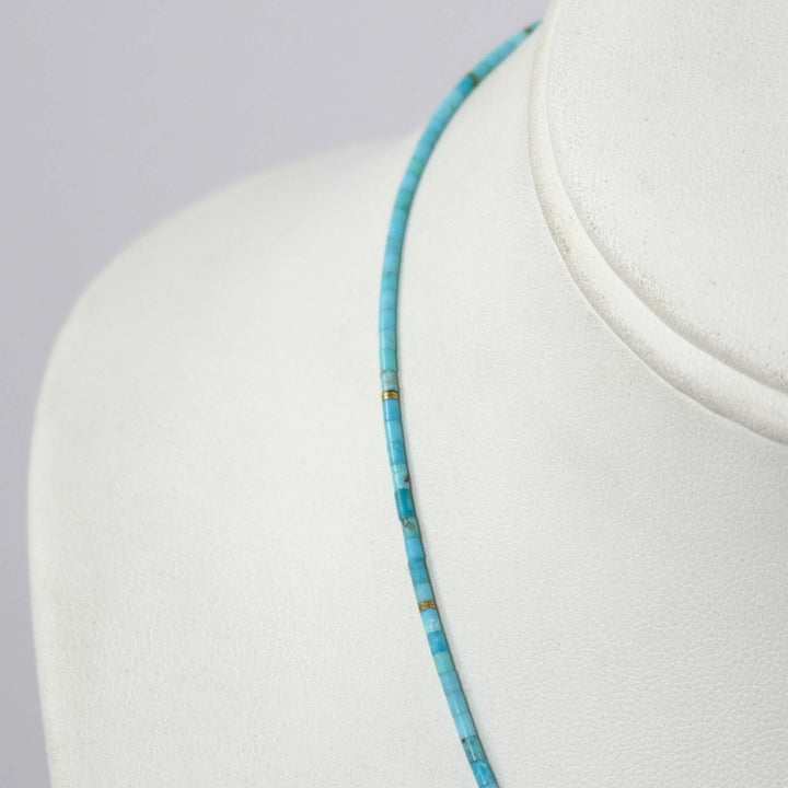 Kingman Turquoise Heishi Necklace