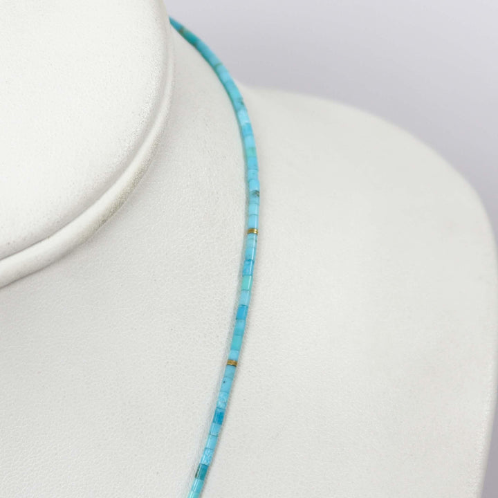 Kingman Turquoise Heishi Necklace