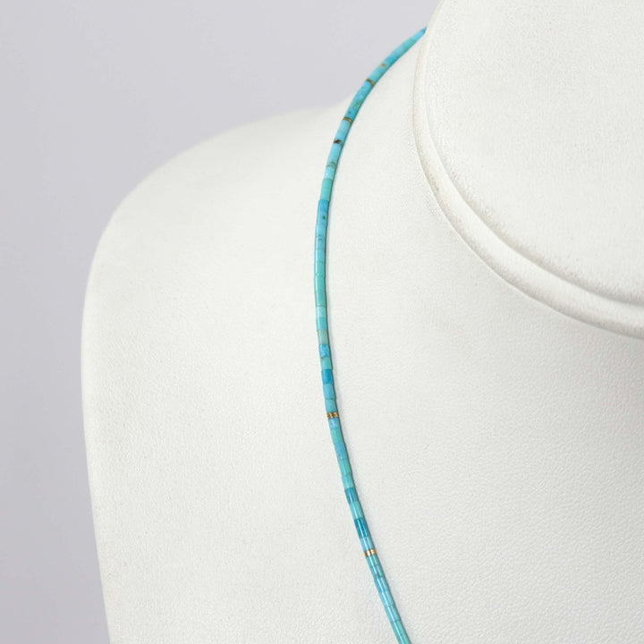 Kingman Turquoise Heishi Necklace