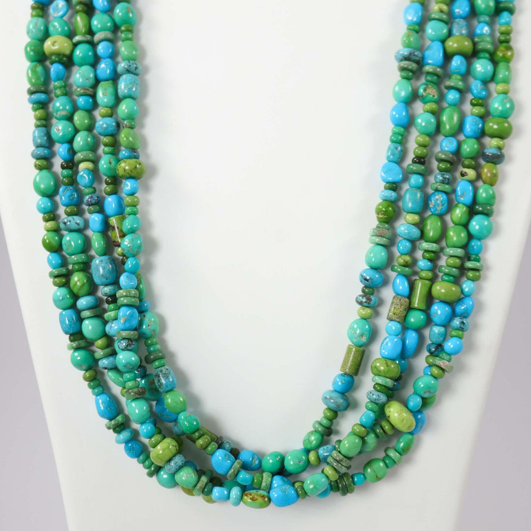 Turquoise and Gaspeite Necklace