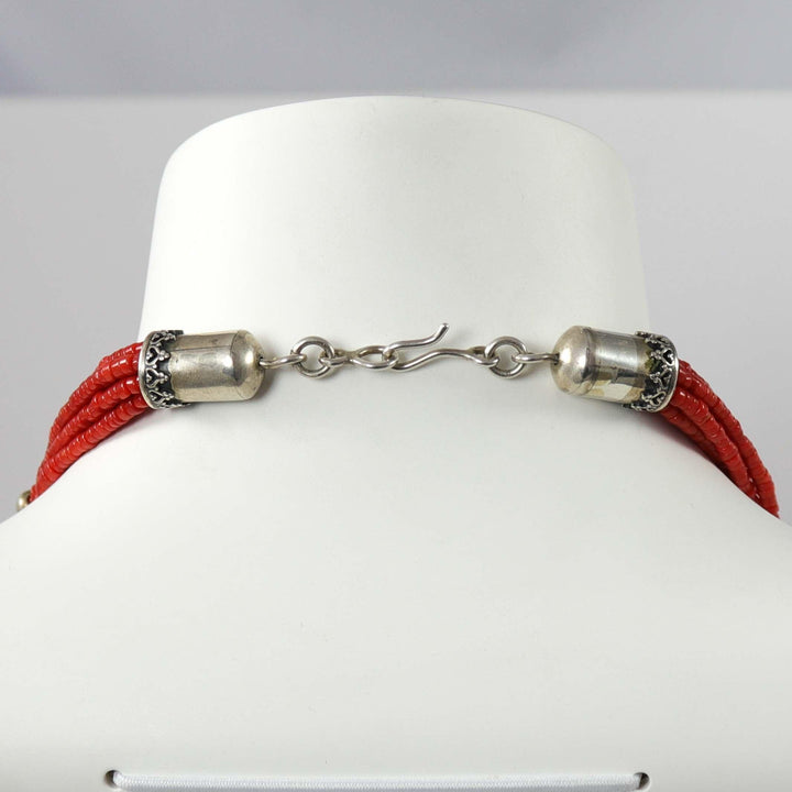 Coral Cross Necklace