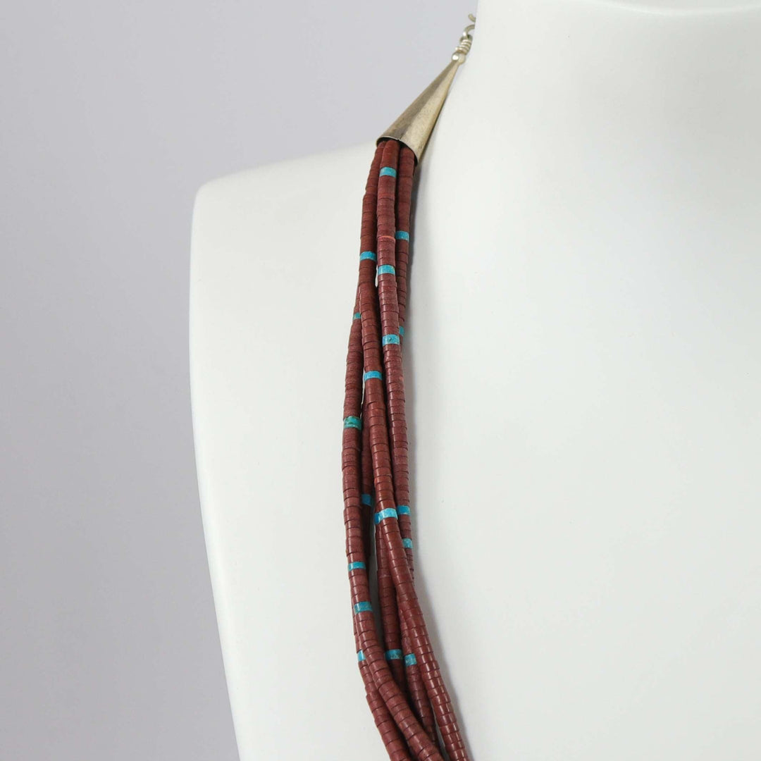 Pipestone and Turquoise Necklace
