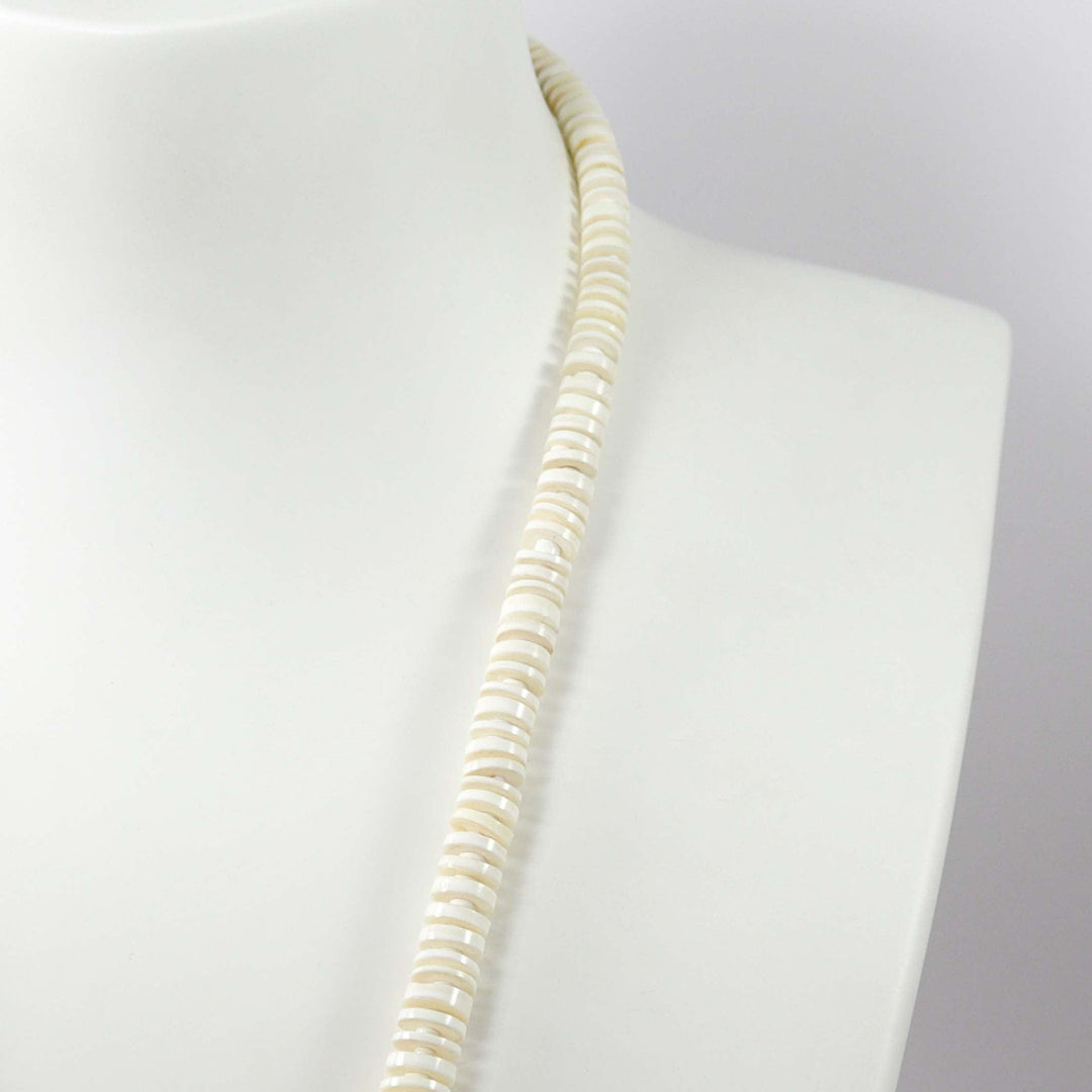 Lapis and Melon Shell Necklace