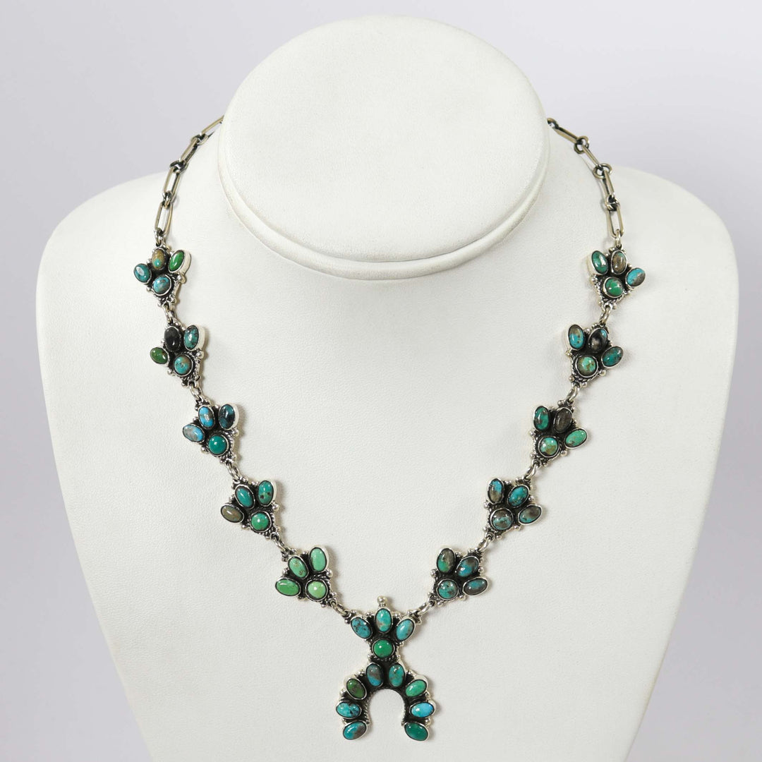 Turquoise Squash Blossom Necklace
