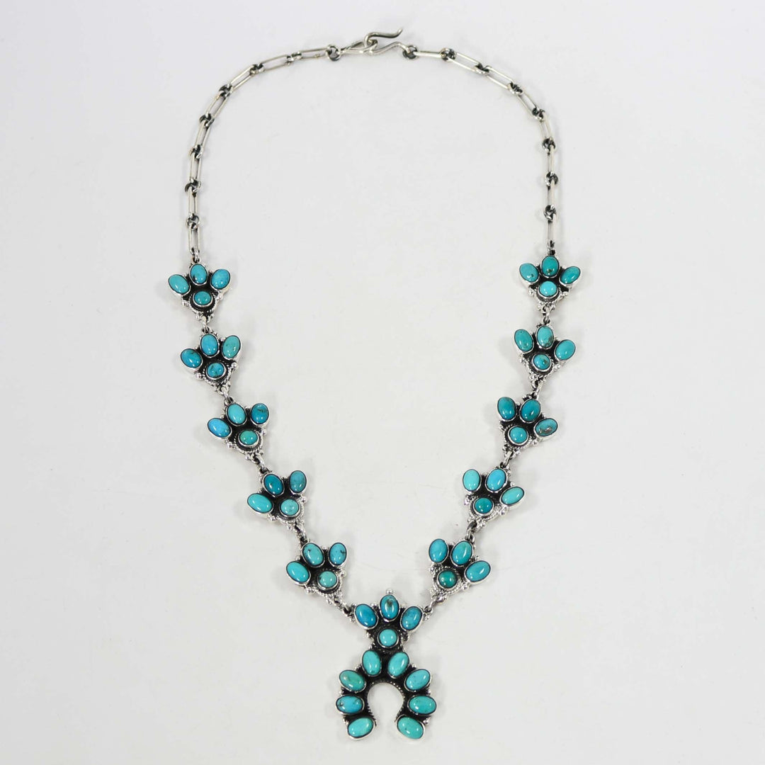 Turquoise Squash Blossom Necklace