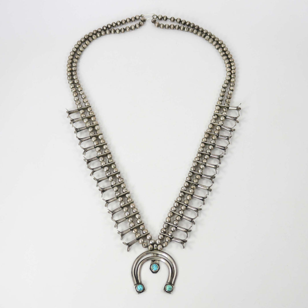 1940s Turquoise Squash Blossom
