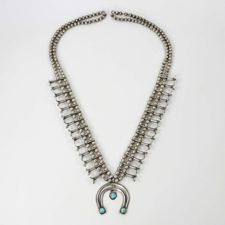 1940s Turquoise Squash Blossom