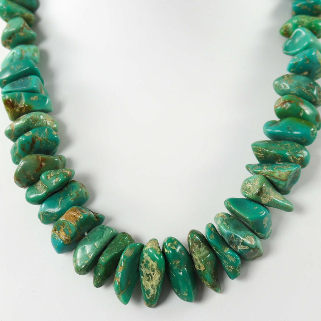 1980s Turquoise Chunk Necklace