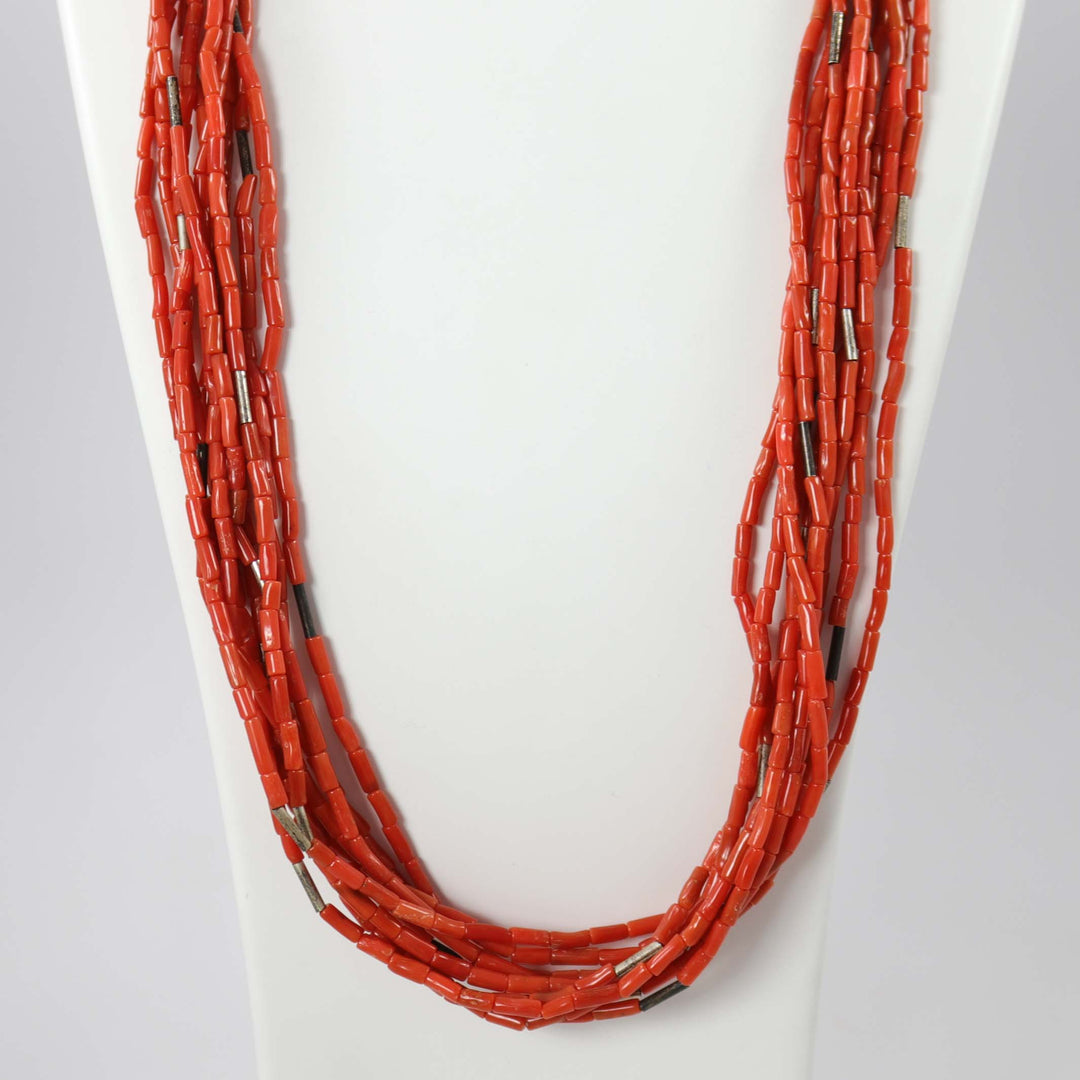 Multi-Strand Coral Necklace