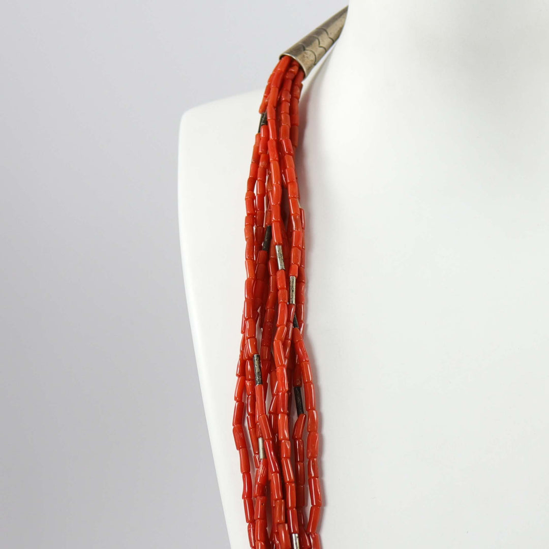 Multi-Strand Coral Necklace