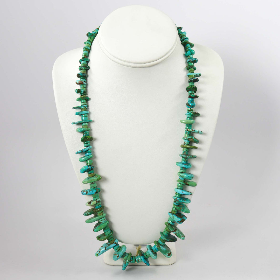 1940s Turquoise Tab Necklace