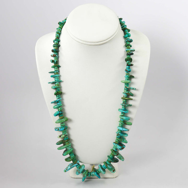 1940s Turquoise Tab Necklace