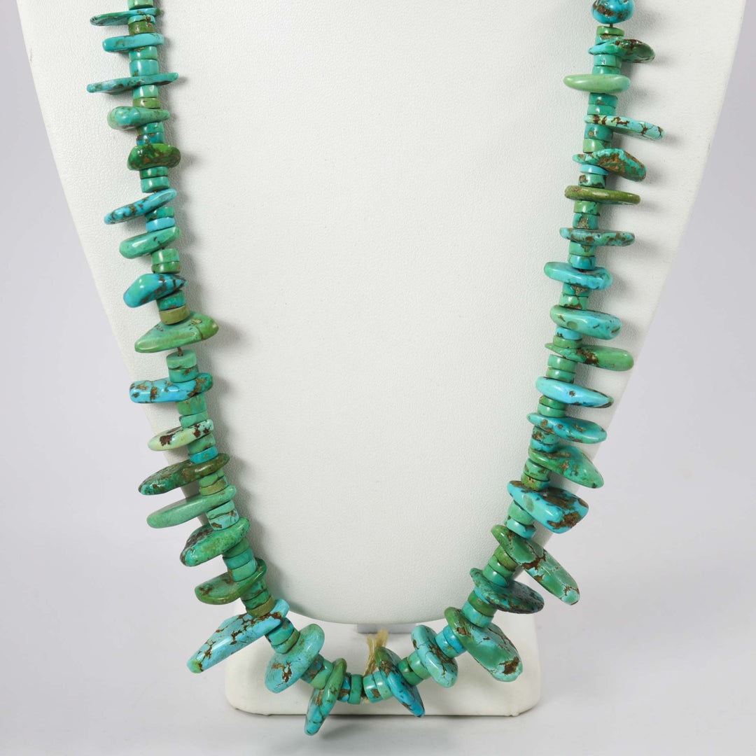1940s Turquoise Tab Necklace