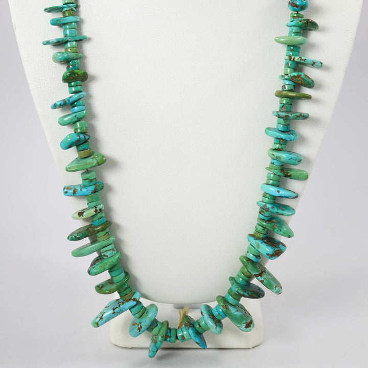 1940s Turquoise Tab Necklace