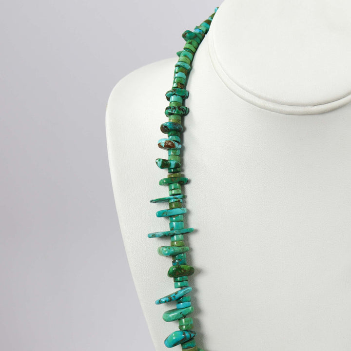 1940s Turquoise Tab Necklace